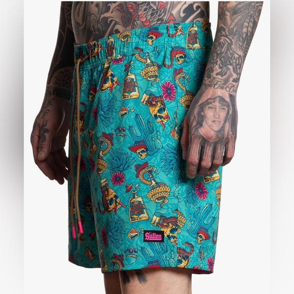 Sullen Men's Tequila Party Multi Colored Board Shorts - Picture 3 of 11